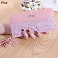 thumbnail image 1 of Fashion Glitter Clutch Tassel Card Holder Case Phone Bag Zipper Purse Long Wallet PINK, 1 of 8