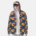 thumbnail image 3 of Pofeuu Burning Rugby Balls Print Sun Protection Outdoor Lightweight Full Zip UV Cooling Hoodie Long Sleeve Summer Clothing for Outdoor Hiking-XX-Large, 3 of 5