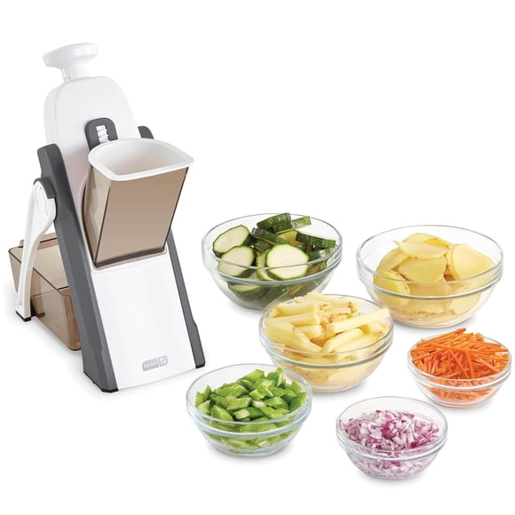 Dash Safe Slice&Acirc;&reg; Mandoline - Compact, Foldable Food Slicer - Slice, Dice, Julienne & More - Perfect for Quick Food Prep - Recipe Guide Included -