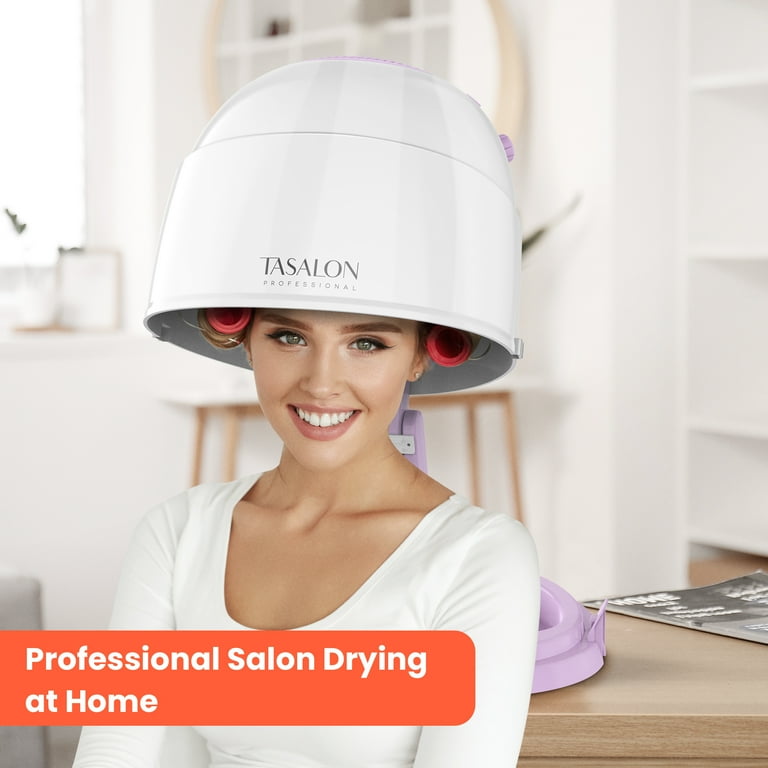 TASALON 1875W Ionic Hooded Hair Dryer with Heat Settings