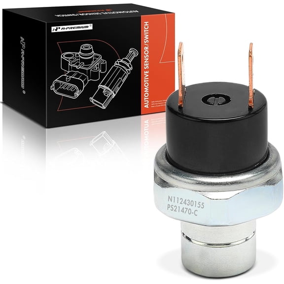 A-Premium HVAC Pressure Switch [2 Pins] Compatible with Buick Regal, Century, Electra, Riviera, Skyhawk & Audi 4000, 5000, Quattro & Cadillac Commercial Chassis, Eldorado & Geo & Oldsmobile & Pontiac