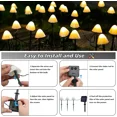 thumbnail image 5 of Guirnalda de luces solares para exteriores, 6,5 m, 30 LED, 8 modos, para decoración de balcones, resistente al agua IP65 (blanco cálido), 5 of 5