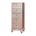thumbnail image 4 of Furniture of America Starnom Transitional 5-Drawer Swivel Chest, Rose Gold, 4 of 6