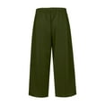 thumbnail image 4 of Mohiass Summer Capri Pants for Women, Casual Pull On Womens Capris with Pockets, Women's Casual Pants & Capris, Ladies Capris Dark Green S, 4 of 6