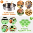 thumbnail image 3 of 14Pcs Instant Pot Accessories Compatible with Instant Pot Set for 5/6/8 Qt Instantpot Accessories Pressure Cooker - Steamer Baskets, Egg Bites Mold, Springform Pan, Silicone Trivet Mat, 3 of 7