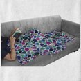 thumbnail image 6 of Abstract Soft Flannel Fleece Throw Blanket, Digital Raindrops Leafage Creative Contemporary Style Print, Cozy Plush for Indoor and Outdoor Use, 70" x 90", Multicolor, by Ambesonne, 6 of 6
