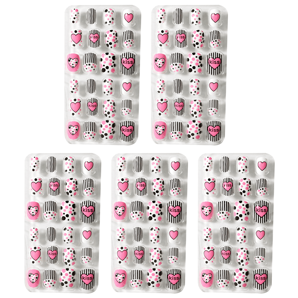 Kids Press Nails Kids Fake Nails Artificial Nail Tips Girls Full