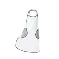 thumbnail image 2 of Chef Apron Cooking Apron Gardening Apron with Hand Wipe Pockets for Daily Life Translucent Durable Water Serving Apron Works Apron White, 2 of 9