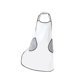thumbnail image 2 of Delantal de chef, delantal de cocina con bolsillos para secarse las manos, delantal ligero de jardinería Blanco, 2 of 9