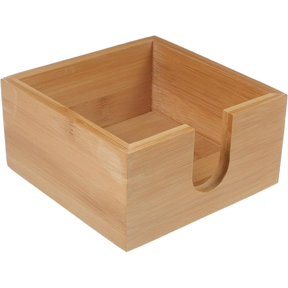 Bamboo Napkin Holder Flat Napkin Holder Wood Beverage Napkin Tray Decorative Napkin Tissue Dispenser Farmhouse Square Organizer Box for Party Dining Table Kitchen