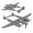 Silver Gray, variant on TimMee WW2 P-38 Lightning Fighter Plane - 2pc Blue Plastic Army Men Aircraft