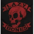 thumbnail image 2 of Funny Lazy Bones Skull Pun Humor Womens Fitted Plus Size Graphic Tee Brisco Brands 2X, 2 of 5