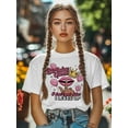 thumbnail image 4 of Women's T-Shirt Birthday Queen I DON'T GET OLDER I LEVEL UP Crown Short Sleeve Casual Tee Classic Crew Neck T Shirt for Women White, M, 4 of 7