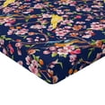 thumbnail image 4 of Ambesonne Vintage Fitted Sheet, Cherries Birds Flowers Art, King Size, Lime Green and Dried Rose, 4 of 5