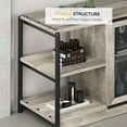 thumbnail image 5 of TV Stand Farmhouse Entertainment Center with Double Mesh Door Industrial TV Console Table with Storage Shelves for Televisions up to 65 inch, 5 of 7