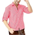 thumbnail image 3 of Bxsruta Shirts for Men, Men's Checkered Shirt with Contrast Stitching, 3 of 6