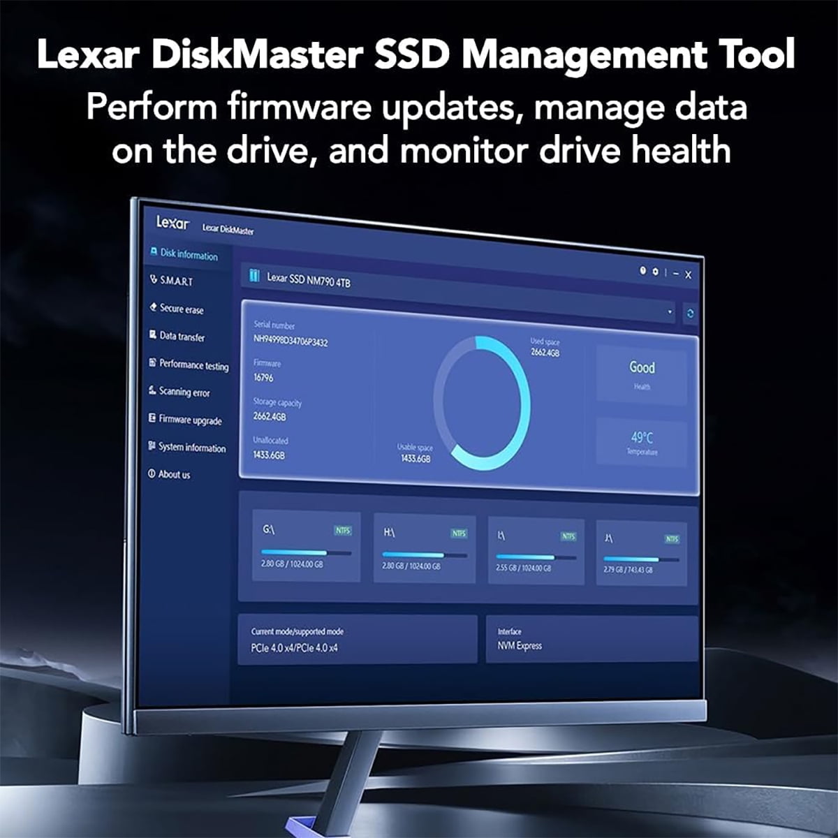Lexar Professional NM1090 PRO 2TB PCIe Gen 5x4 NVMe M.2 Internal SSD