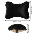 thumbnail image 4 of Unique Bargains 1 Pair Furry Car Seat Neck Pillows Soft Fluffy Car Headrest Pillows Head Support Car Decor Black, 4 of 6