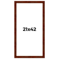 21x42 Walnut Brown Veneer Real Wood Picture Frame Width 1.75 inches | Interior Frame Depth 0.5