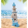 thumbnail image 6 of CoTa Global Blue Wave Lighthouse with LED Light Nautical Decor - Handmade Wooden Lighthouse Beach Decorations for Home, Coastal Centerpiece Home Decor for Table Top - 12.25 Inches, 6 of 9