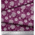 thumbnail image 2 of Soimoi Moss Georgette Fabric Artistic Floral Print Fabric by The Yard 42 Inch Wide, 2 of 3