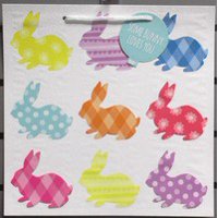 Easter -wal-mart Lg Sq Easter Gift Bag Patterned Bunnies