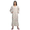 thumbnail image 3 of Moomaya Printed Nightdress For Ladies Cotton Ruffled Border Nursing Nightwear, 3 of 5