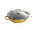 thumbnail image 3 of Staub Cast Iron Perfect Pan , Dutch Oven, 4.5-quart,  serves 4-5, Made in France, Citron, 3 of 9