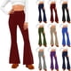 thumbnail image 1 of Pincandy Women's Solid Color Elastic Waist Yoga Flared Pants, Comfortable, Casual & Fitness Activities, 1 of 6