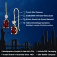 thumbnail image 2 of Gem Stone King 14K Yellow Gold Red Rhodolite Garnet and Lab Grown Diamond Earrings for Women | 1.93 Cttw | Gemstone January Birthstone | Oval 7X5MM, 2 of 6