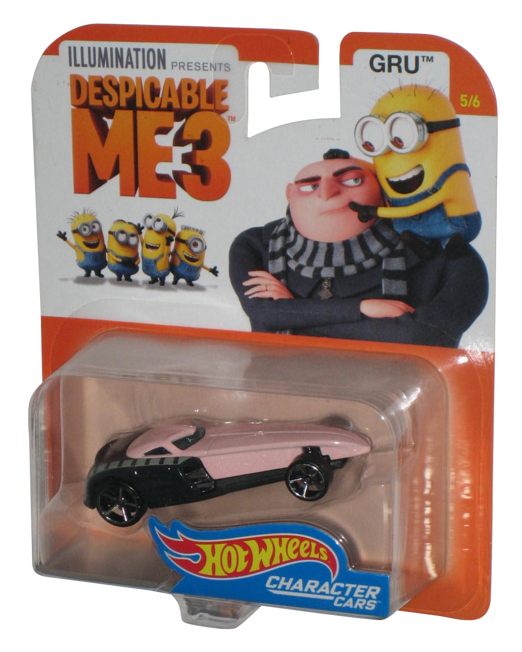 Despicable Me 3 Hot Wheels 16 Gru Series 3 Toy Car Vehicle 5 6 Walmart Com Walmart Com