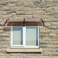 thumbnail image 2 of FASCK Polycarbonate Entry Door Outdoor Window Awning Exterior, Front Door Overhang Awning for Sun Shutter, UV, Rain, Snow Protection, Hollow Sheet,Gray&Black, 2 of 3