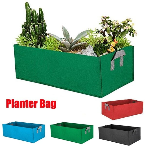 Large Capacity Plants Growing Bag with Strap Handles Raised Plant Bed