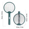 thumbnail image 3 of Gustave Electric Fly Swatter Racket USB Rechargeable Mosquito Bug Zapper 2 in 1 Foldable Handheld 3000V Powerful Fly Insect Killer Trap Lamp for Indoor Outdoor "Green", 3 of 11