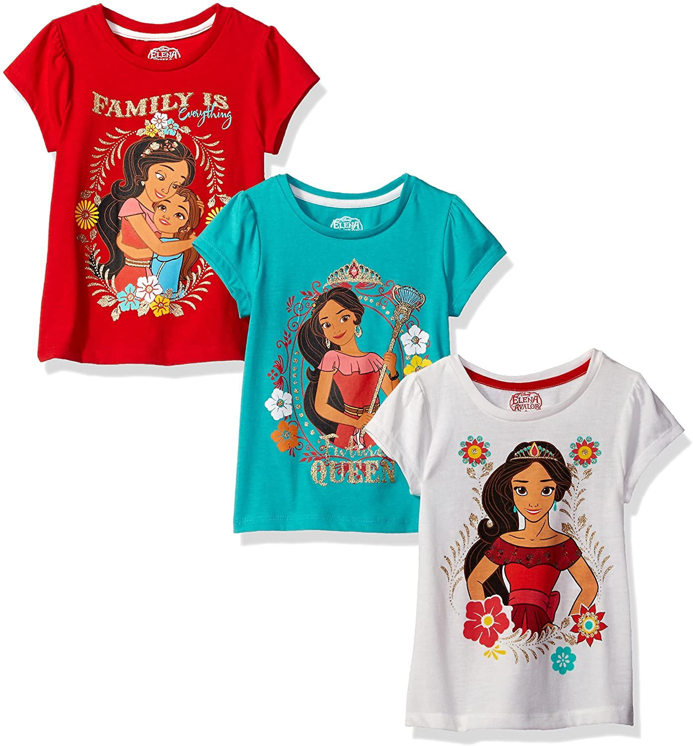 Girls Kids Official Disney Elena Of Avalor Red Long Sleeve T Shirt Top 