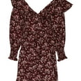 thumbnail image 2 of Rebecca Taylor Womens Tilda Ruffled Dress, Red, 4, 2 of 2
