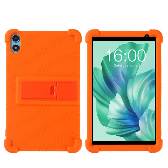 For Teclast P85T 8.0inch Case Tablet Shockproof Cover Teclast Android 13 Tablet Kids Soft Silicon Stand Protective Shell Orange Teclast P85T