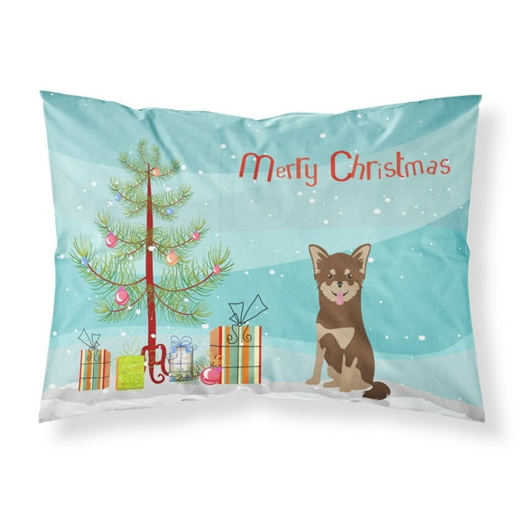 Carolines Treasures CK3496PILLOWCASE Chihuahua Christmas Tree Fabric Standard Pillowcase Standard multicolor