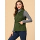 thumbnail image 2 of INSPIRE CHIC Chaleco De Uso General Con Cremallera Y Bolsillo Con Cuello Alto Y Cuello Alto Informal Sin Mangas Para Mujer ejercito verde S, 2 of 4