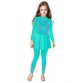 thumbnail image 3 of CHICTRY Modest 2 Pcs Swim Cover Up Sets for Girls Floral Long Sleeve Swimdress with Swim Leggings Upf 50+ Swimsuits Green 10, 3 of 6
