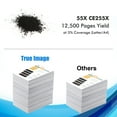 thumbnail image 3 of True Image 10-Pack Compatible Toner Cartridge for HP CE255X 55X LaserJet P3015Dn P3015x MFP M525f M525dn M521dn M521dw Printer (Black), 3 of 10