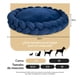 thumbnail image 5 of Cama Redonda Antiestrés con Cojín Trenzado para Perro Chico y Gato Esquimal (Azul Marino, 55x15 cm), 5 of 6