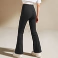 thumbnail image 4 of ZBSOKO Girls Yoga Pants High Waisted Stretch Full Length Flare Leggings Solid Color Pull On Athletic Trousers 3-15Y Workout Fashion Pant, 4 of 6