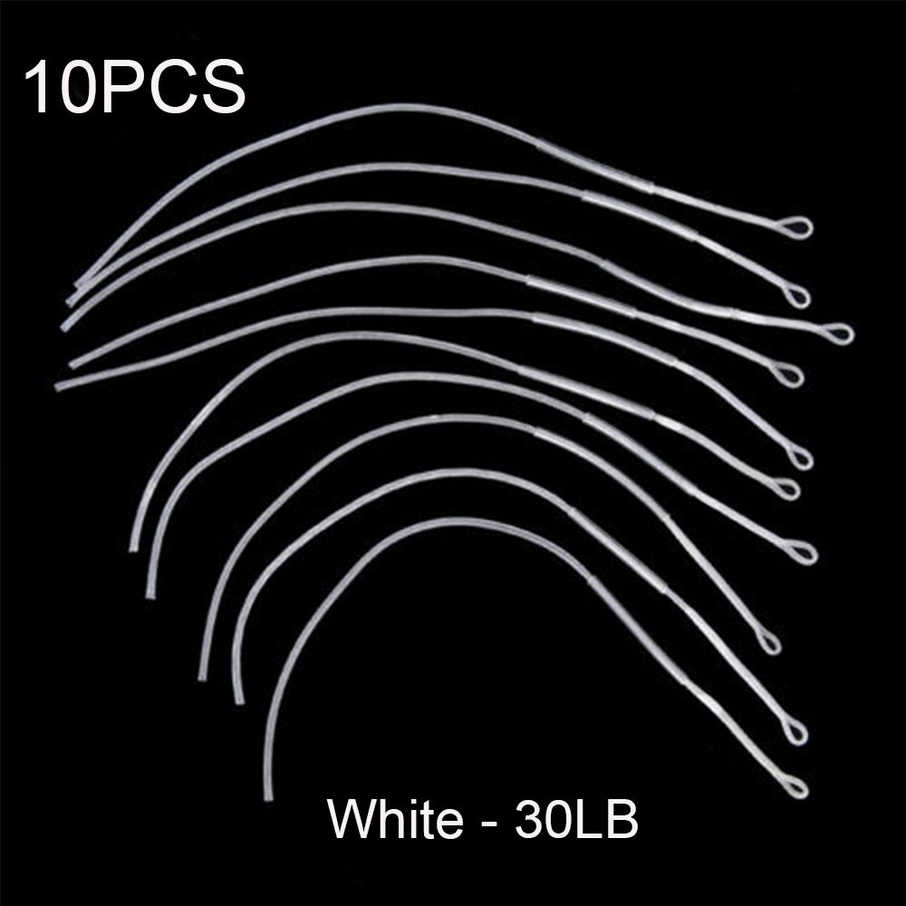 10pcs/Set Durable Practical High Strength Tackle Wire Leader Loops Fly