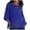 Blue, variant on IROINNID Deals Womens Long Sleeve Tops Ladies Cropped Sleeve Solid O-Neck Cotton Loose Shirt Blouse Top,Blue
