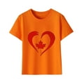 thumbnail image 2 of THDHVS Girls Summer T-Shirts,Summer Casual Tops for Kids,Girls Short Sleeve Heart Print T-Shirts Casual Cotton Tee Tops Blouse Orange 4-5 Years, 2 of 7