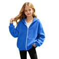 thumbnail image 3 of Shadoumai Oversized Hoodie For Girls 2026 Fall Winter Trendy Long Sleeve Zip Up Hooded Sweatshirt Cute Preppy Teens Clothes, 3 of 5