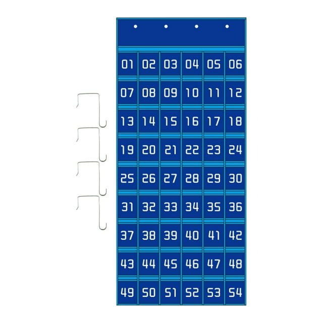 Gráfico de Bolsillo para El Aula, Organizador Colgante para El Aula, Soporte para Teléfono, Bolsillo, Soporte para Calculadora, Organizador de Bolsill Marina de guerra