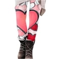 thumbnail image 5 of Neewe Women's Thick High Waist Yoga Pants,Heart Printed Tummy Control Workout Running Yoga Leggings for Women, 5 of 6