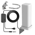 thumbnail image 1 of White Digital TV Antenna 39dBi High Gain with 10m Cable for 4K 1080p HD Reception Universal DTMB ATSC DVB-T Signal Support Indoor Use, 1 of 8